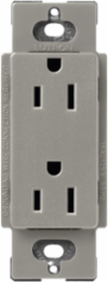 Satin 15 Amp Receptacle, 125V, 4.69 x 2.94 Inch, Cobblestone Color