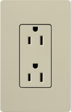 Satin Receptacle 15 Amp 125V 3-Wire 4.69 x 2.94 Inch Clay Color