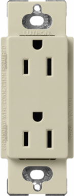 Satin Receptacle 15 Amp 125V 3-Wire 4.69 x 2.94 Inch Clay Color
