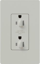 Satin Tamper Resistant Dual Dimming Receptacle, 15A/125V, 4.69 x 2.94 Inch
