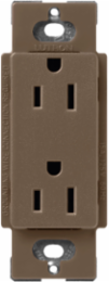 Satin 15 Amp Receptacle, 125V, Size 4.69 x 2.94 Inch