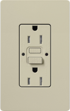 Satin GFCI Receptacle, 15A, 125V, Self-Testing, Tamper-Resistant