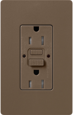 Satin Finish 15A GFCI Receptacle, 125V, Tamper-Resistant, Self-Testing
