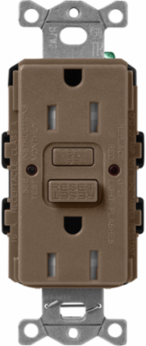 Satin Finish 15A GFCI Receptacle, 125V, Tamper-Resistant, Self-Testing