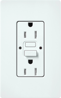 Satin 15A GFCI Receptacle with LED Indicator, 125V, Tamper-Resistant