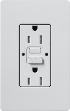 Satin GFCI Receptacle, 15A, Tamper-Resistant, Self-Testing, 4.69 x 2.94 Inch