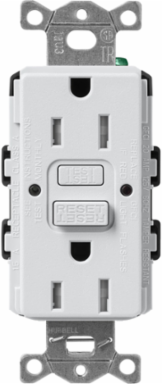 Satin GFCI Receptacle, 15A, Tamper-Resistant, Self-Testing, 4.69 x 2.94 Inch