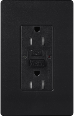GFCI Receptacle 15A, Self-Testing, Midnight, 125V, Tamper-Resistant