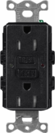 GFCI Receptacle 15A, Self-Testing, Midnight, 125V, Tamper-Resistant