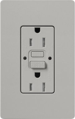 15A GFCI Receptacle, Satin Finish, Self-Testing, 125V, NEMA 5-15R