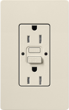 GFCI Receptacle 15A Pumice Satin Finish with Self-Testing Technology