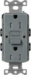 Satin 15A GFCI Receptacle, Self-Testing, Decorative Slate Finish
