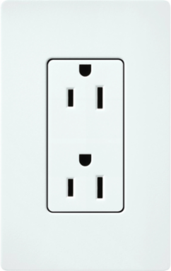 15 Amp Satin Finish Receptacle, 4.69 x 2.94 Inch, Glacier White