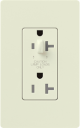 Satin Tamper Resistant Half Dimming Receptacle 15A 125V 4.69 x 2.94 Inch