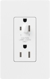 Satin 15A Dimmer Receptacle, 1875W, 2 Poles, 125V, Unique Half-Dimming Design