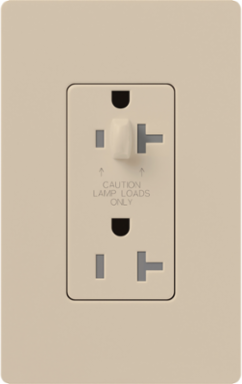 Satin 15A Tamper Resistant Half-Dimming Receptacle, 125V, 4.69 x 2.94 Inch