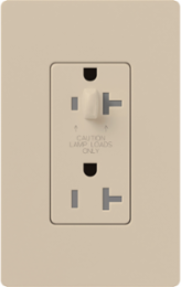 Satin 15A Tamper Resistant Half-Dimming Receptacle, 125V, 4.69 x 2.94 Inch