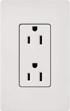 Satin 15 Amp Decorative Receptacle, 125V, 4.69 x 2.94 Inch, Lunar Gray