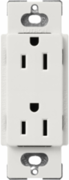 Satin 15 Amp Decorative Receptacle, 125V, 4.69 x 2.94 Inch, Lunar Gray