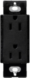Satin 15 Amp Midnight Receptacle, 4.69 x 2.94 Inch, Plastic/Metal