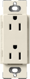 Satin 15A Receptacle, 125V, Wallbox Mount, Pumice Color, NEMA 5-15R