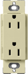 Satin 15A Receptacle, 125V, 4.69 x 2.94 Inch, Plastic/Metal Construction