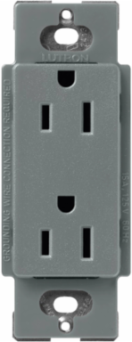 15A Satin Receptacle, 125V, 4.69 x 2.94 Inch, 2 Poles, Plastic/Metal