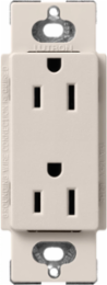 15 Amp Satin Taupe Receptacle, 4.69 x 2.94 Inch, NEMA 5-15R, Plastic/Metal