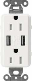 Satin 15A Tamper-Resistant USB Receptacle with Dual Ports, 3.8A Output