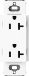 Satin Receptacle 20A 125V Duplex Size 4.69 x 2.94 Inch