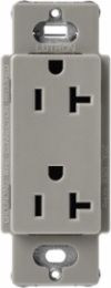 Satin Receptacle, 20 Amp, 125V, Cobblestone Color, Wallbox Mounting