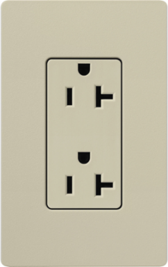 20 Amp Satin Receptacle, 125V, NEMA 5-20R, Clay Color, 4.69 x 2.94 Inch
