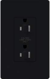 Satin Tamper Resistant Receptacle 20A/125V, Midnight Color, 2500W, Wallbox Mount