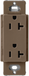 Satin Receptacle, 20 Amp, 125V, Screw Terminal, Espresso Finish