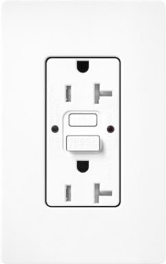 20A GFCI Duplex Receptacle, Satin Finish, Self-Testing, 125V