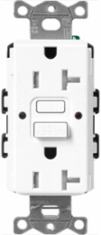20A GFCI Duplex Receptacle, Satin Finish, Self-Testing, 125V