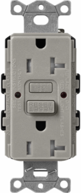 Satin GFCI Receptacle, 20A, Self-Testing, 4.69 x 2.94 Inch