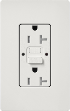 Satin 20A GFCI Duplex Receptacle, 125V, Self-Testing, Tamper-Resistant