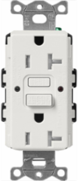 Satin 20A GFCI Duplex Receptacle, 125V, Self-Testing, Tamper-Resistant