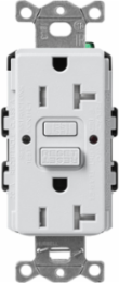Satin Finish 20A GFCI Receptacle with Self-Testing and LED Indicator