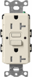 Satin Finish 20A GFCI Receptacle with LED Indicator and Tamper Resistance