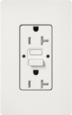 20A GFCI Receptacle, 4.69 x 2.94 Inch, Satin Finish, Architectural White