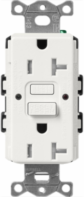 20A GFCI Receptacle, 4.69 x 2.94 Inch, Satin Finish, Architectural White