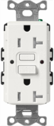 20A GFCI Receptacle, 4.69 x 2.94 Inch, Satin Finish, Architectural White