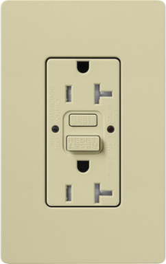 Satin 20A GFCI Receptacle, 125V, Self-Testing with LED Indicator