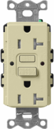 Satin 20A GFCI Receptacle, 125V, Self-Testing with LED Indicator
