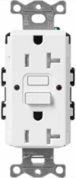 GFCI Receptacle 20 Amp Self-Testing Satin Finish Snow