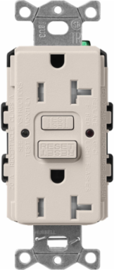 20A GFCI Self-Testing Duplex Receptacle, Taupe, 4.69 x 2.94 Inch
