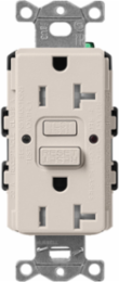 20A GFCI Self-Testing Duplex Receptacle, Taupe, 4.69 x 2.94 Inch