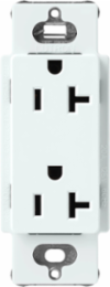 Satin Receptacle 20A 125V Glacier White 4.69 Inch x 2.94 Inch